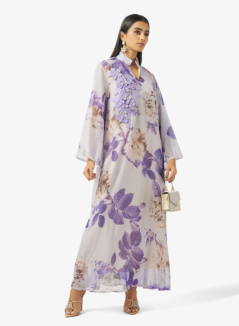 Khizana  Floral Print Jalabiya for Women | Best Price UAE